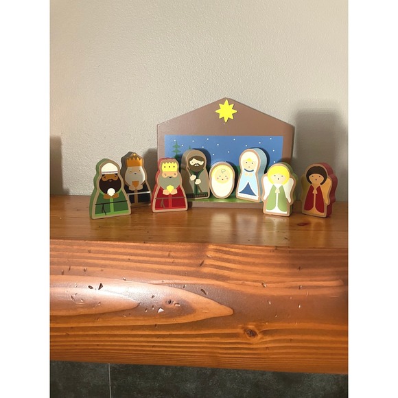 Wondershop Other - Target Wondershop Painted Wood Nativity‎ Set 2017 Christmas
